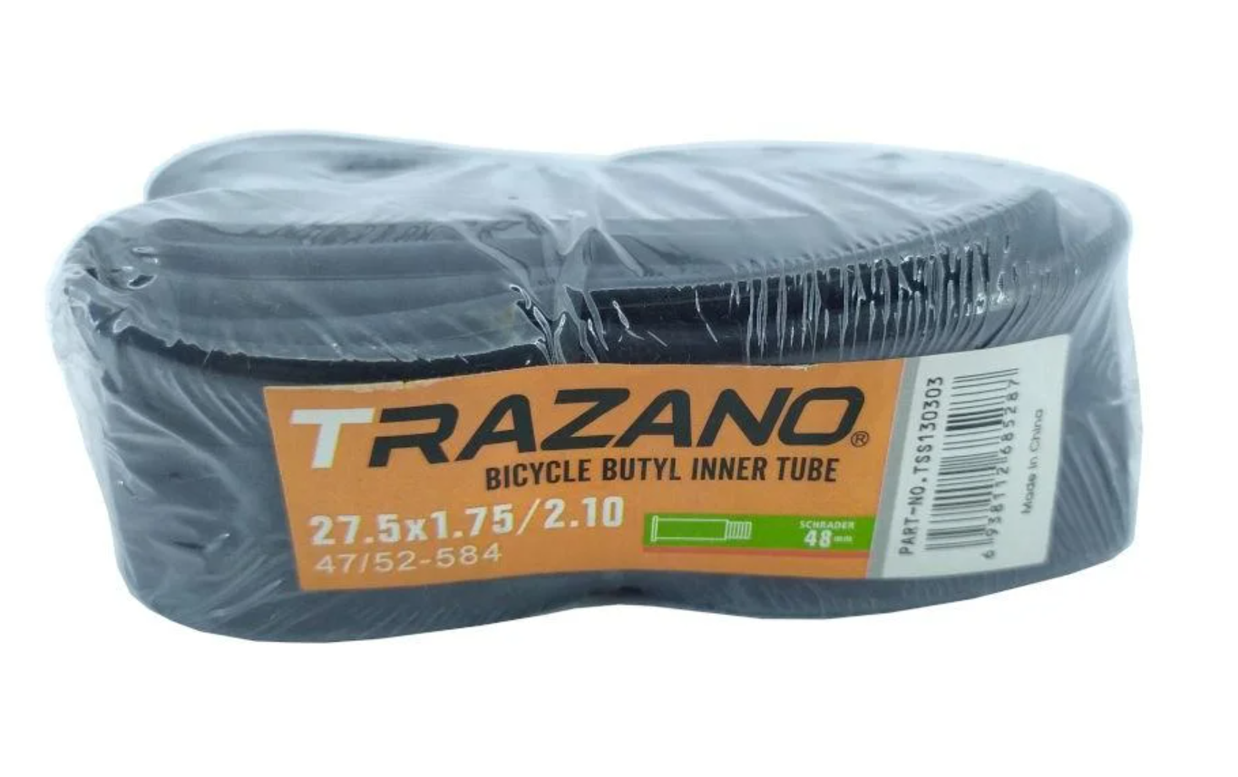 Камера 27.5 купити з довгим ніпелем AV 48MM Trazano для шин 1.75-2.10