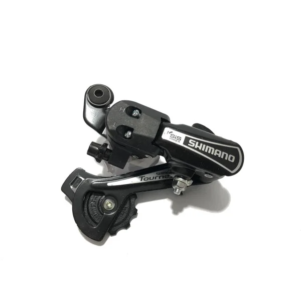 Задній перемикач Shimano TY-21 6 швидкостей купити для гірського велосипеда на фото збоку