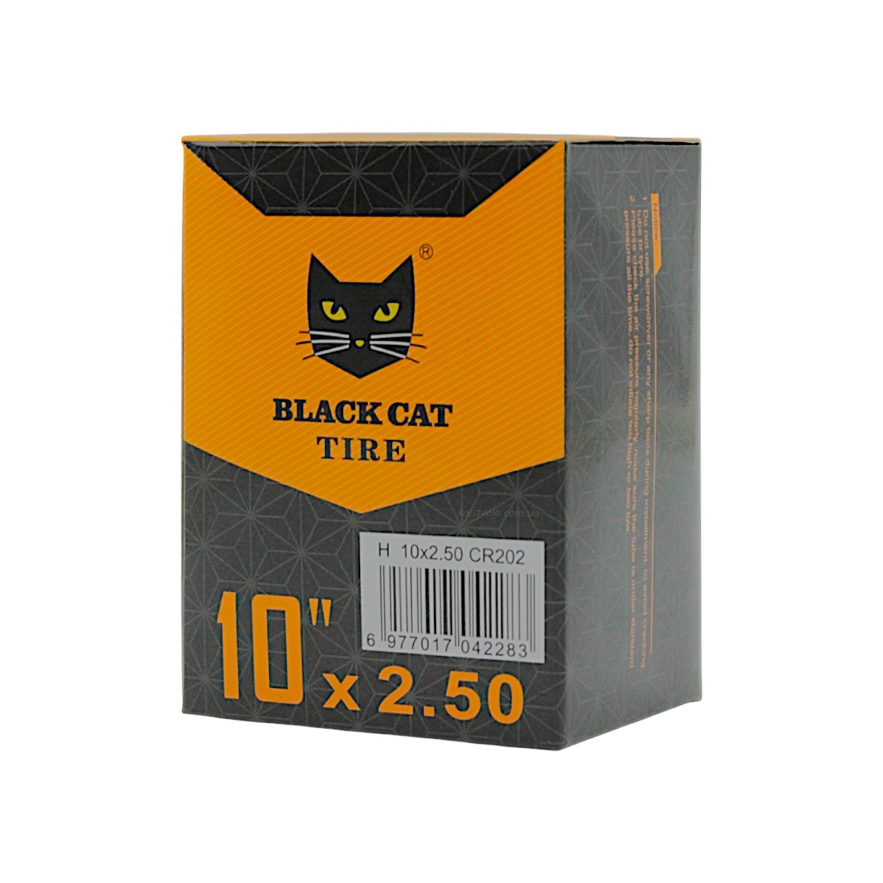 Купити камеру 10 кривий ніпель black cat для електросамоката на головному фото